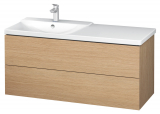 Duravit SKRINKA L-cube pod umývadlo, nástenná1220x481 kartáčovaný dub 