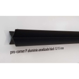 BUTECH  lišta Pro-Corner  P aluminium  12/15 mm 2,5m  B71342706-100213125 čierna