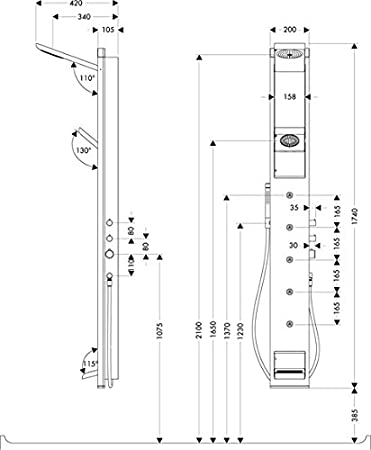 Hansgrohe SKYLINE Pharo  sprchový panel 26017000